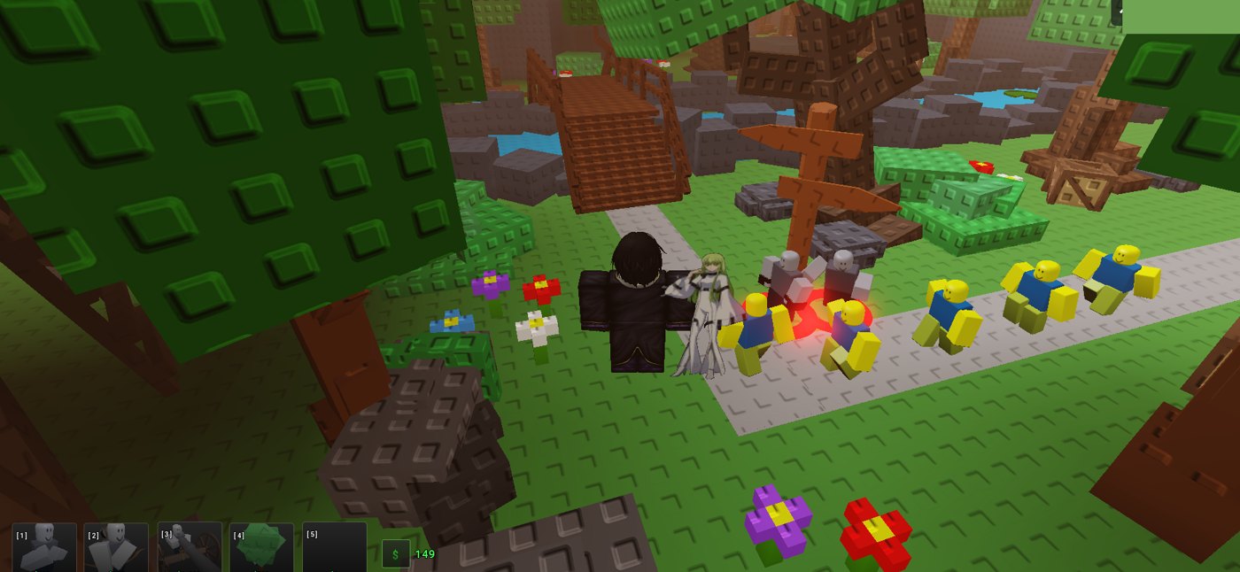 A wave in progress showing placed units, the enemy path and the economy HUD